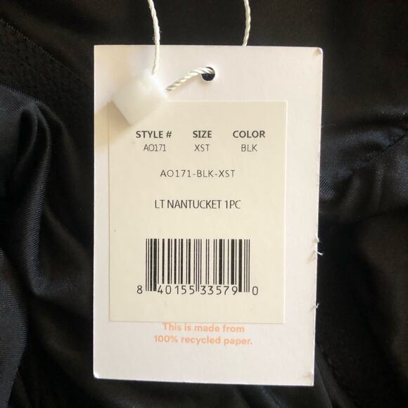 Andie NWT The Nantucket One Piece One Shoulder Black Size Extra Small Tall - Picture 11 of 13